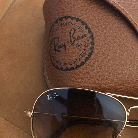 Ray Ban Aviators Sunglasses - Gold and Brown
